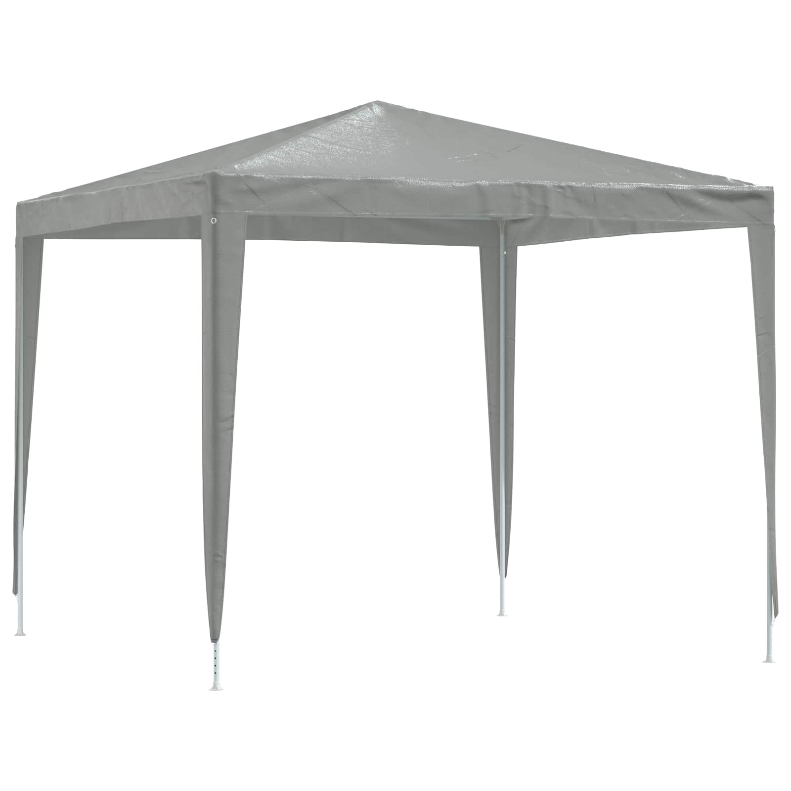 Partytält 250 X 250 X 240 Cm Ljusgrå Pe Och Stål