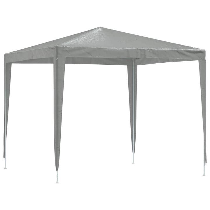 Partytält 250 X 250 X 240 Cm Ljusgrå Pe Och Stål