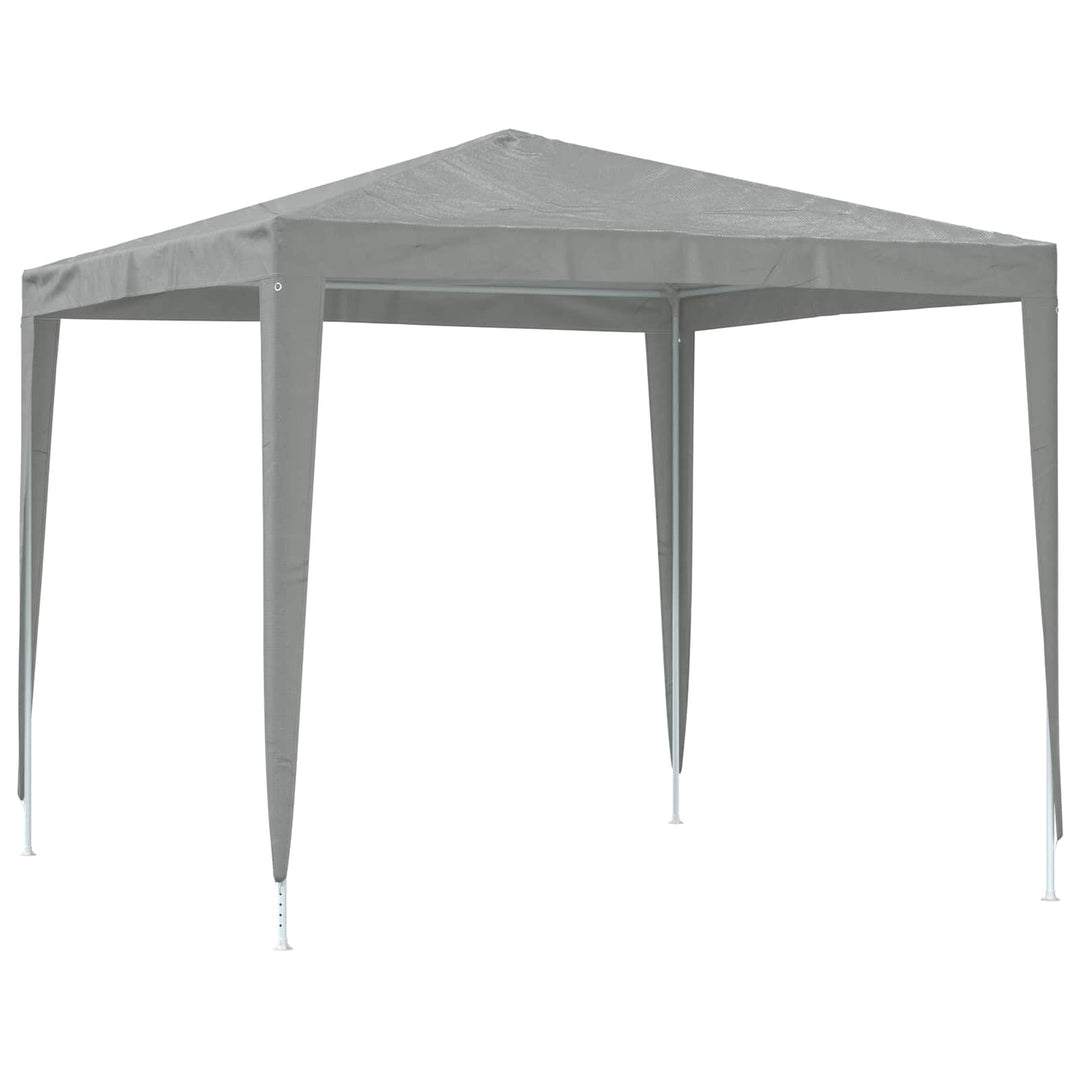 Partytält 250 X 250 X 240 Cm Ljusgrå Pe Och Stål