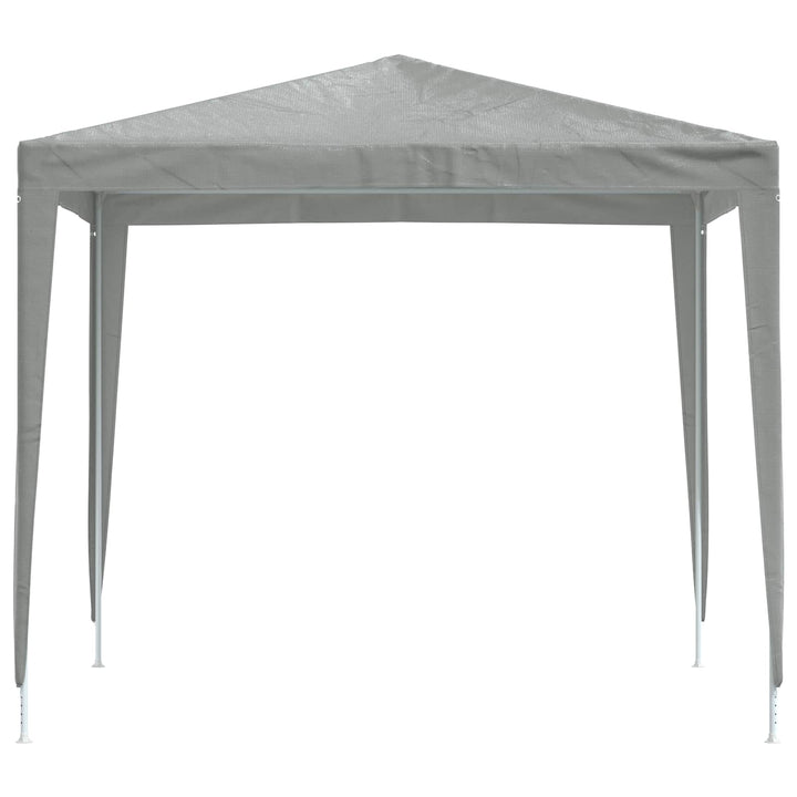 Partytält 250 X 250 X 240 Cm Ljusgrå Pe Och Stål