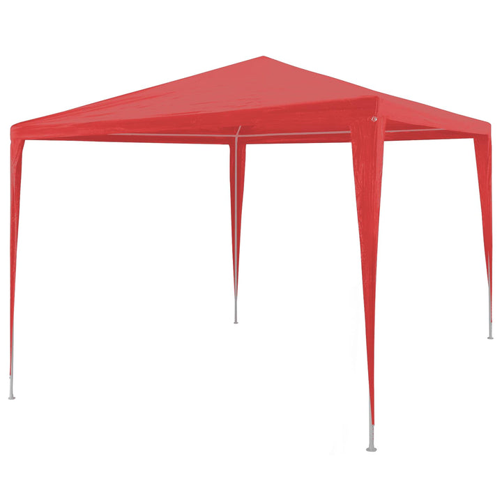 Partytält Röd 300 X 300 X 255 Cm Pe Och Stål