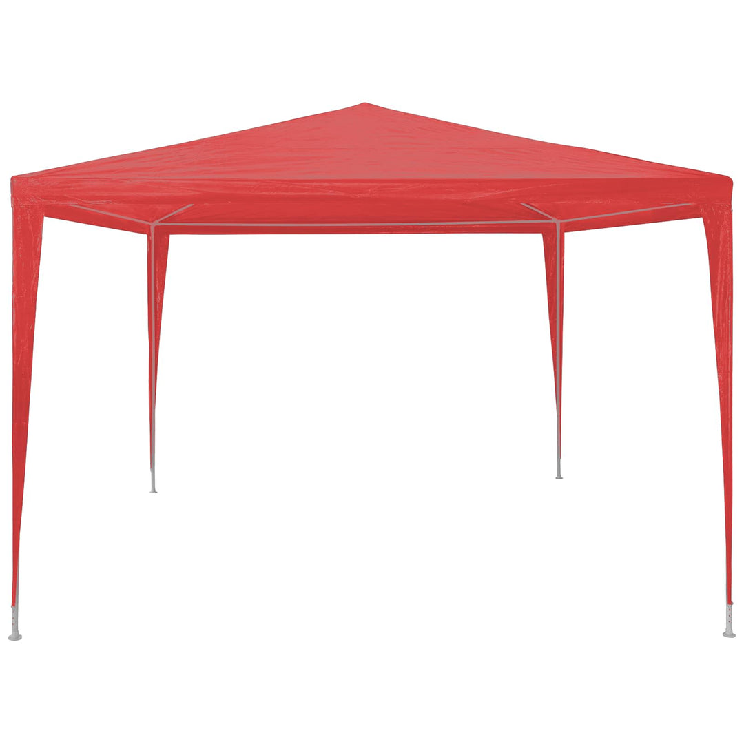 Partytält Röd 300 X 300 X 255 Cm Pe Och Stål