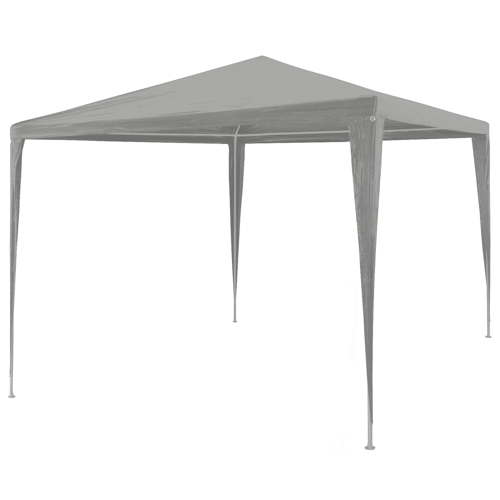 Partytält Ljusgrå 300 X 300 X 255 Cm Pe Och Stål
