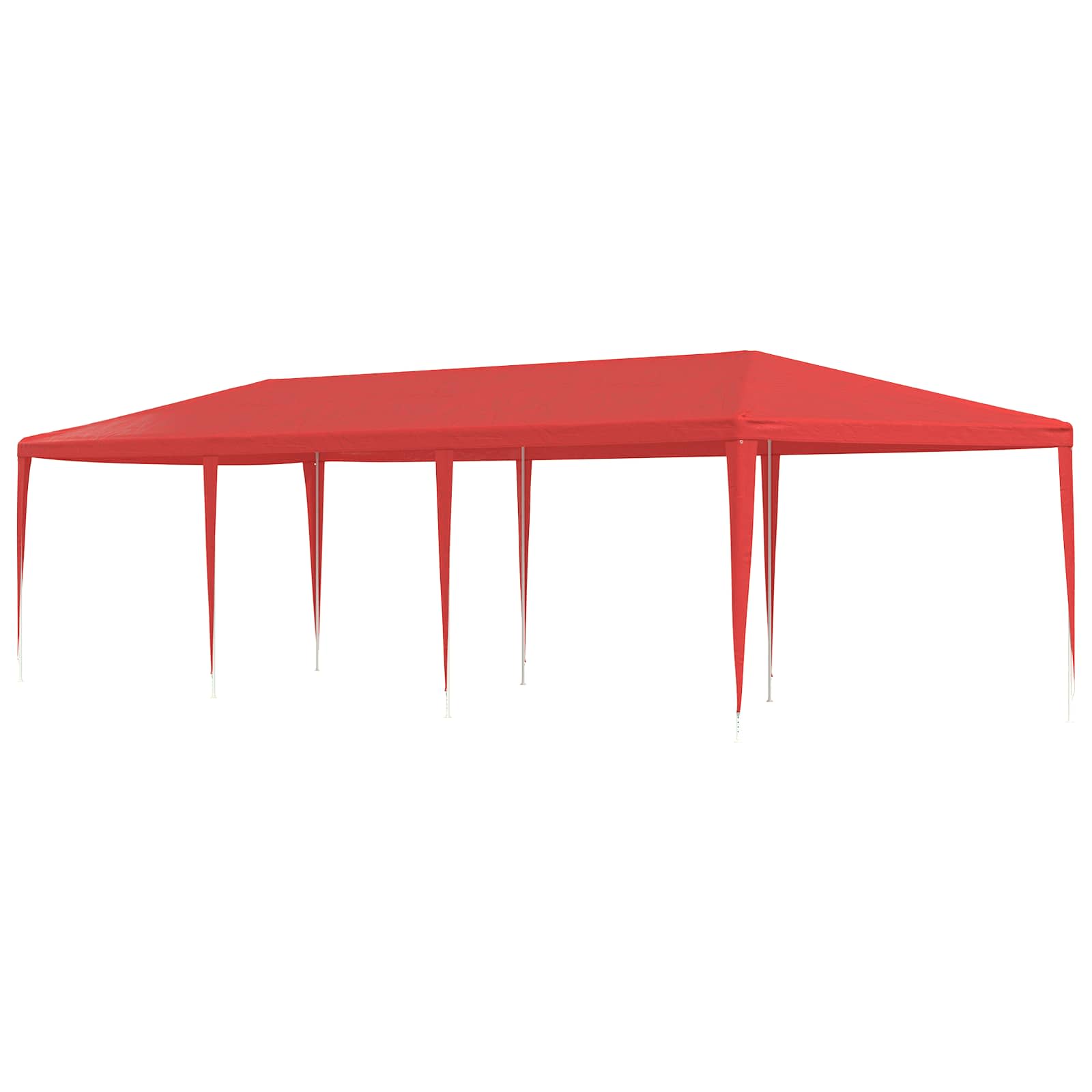 Partytält Röd 900 X 300 X 255 Cm Pe Och Stål