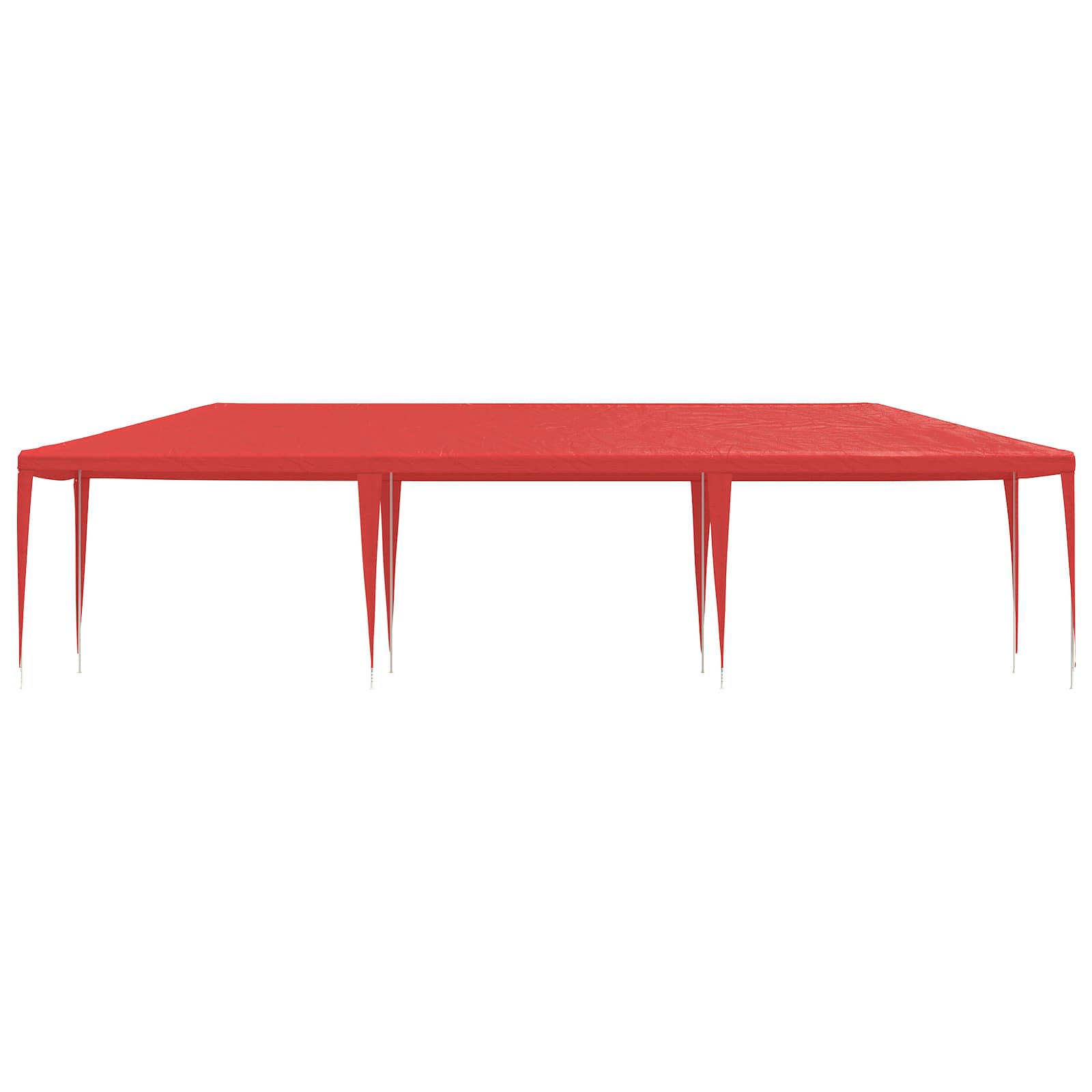 Partytält Röd 900 X 300 X 255 Cm Pe Och Stål