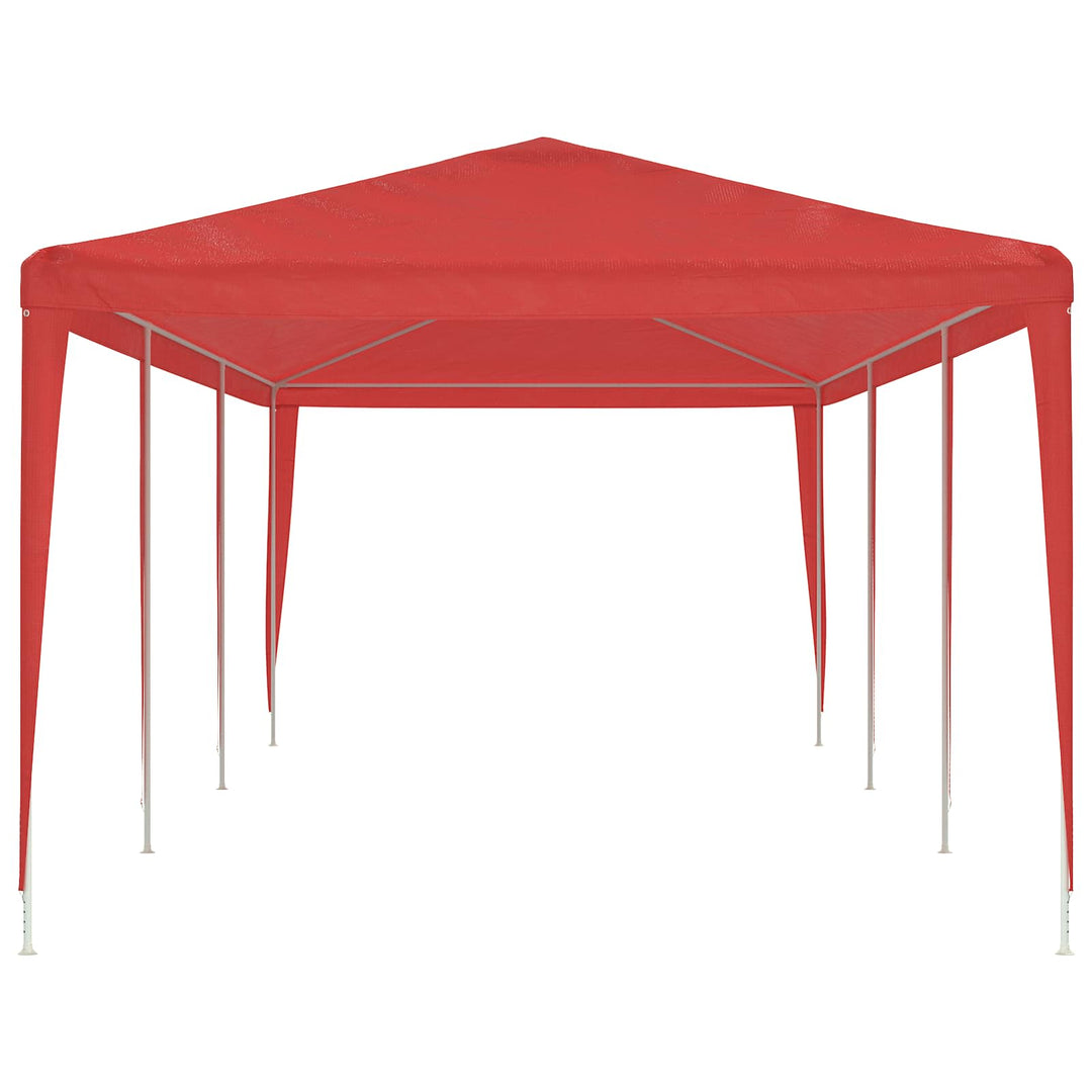 Partytält Röd 900 X 300 X 255 Cm Pe Och Stål