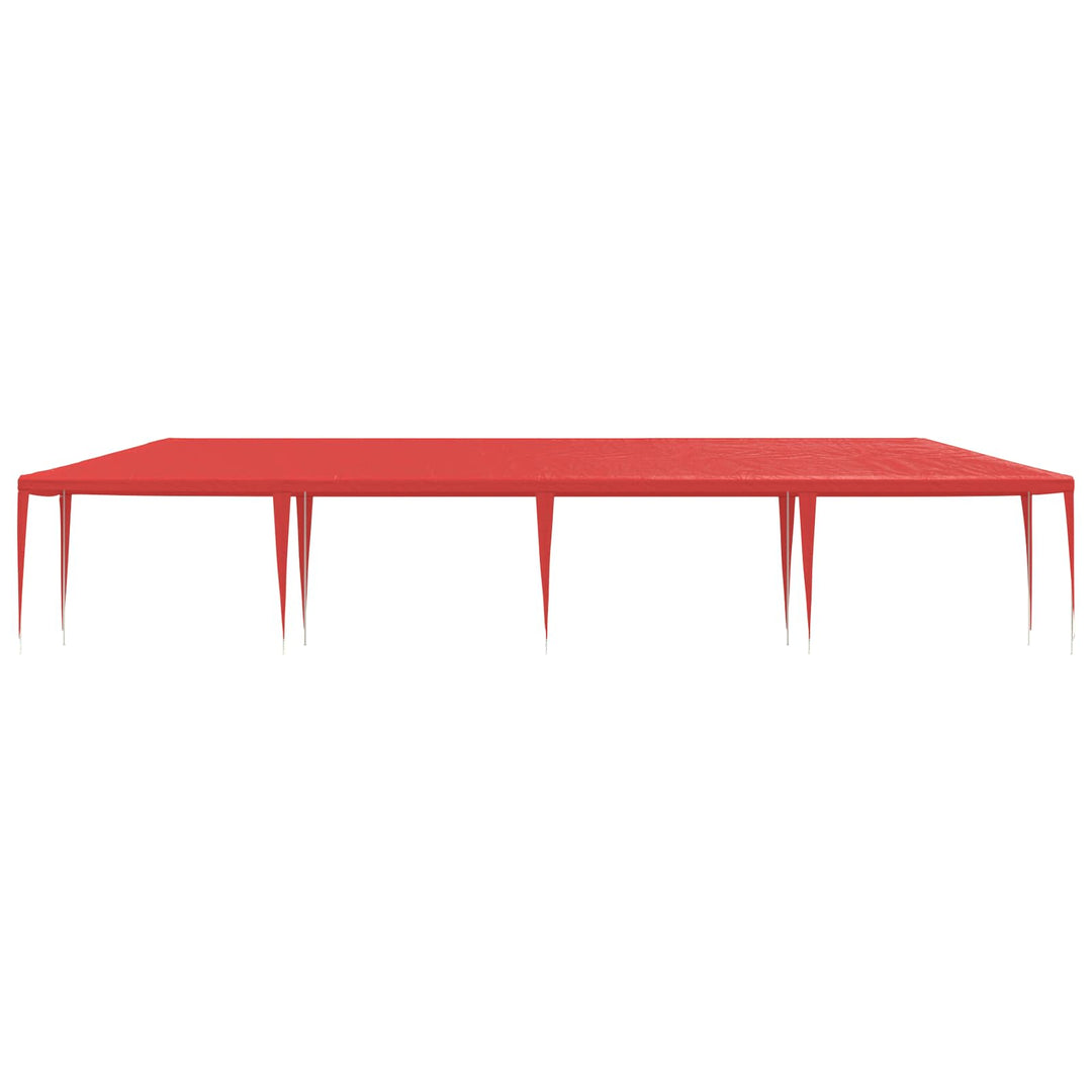 Partytält Röd 1200 X 300 X 255 Cm Pe Och Stål