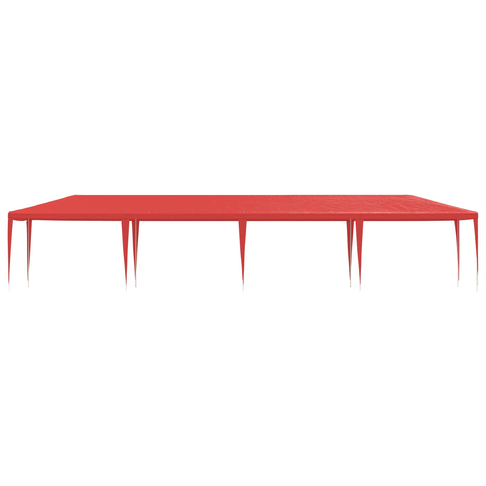 Partytält Röd 1200 X 300 X 255 Cm Pe Och Stål