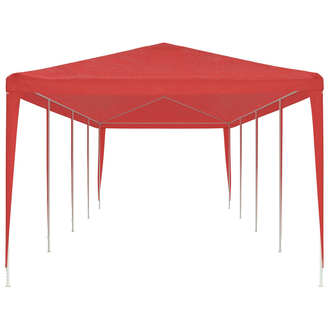 Partytält Röd 1200 X 300 X 255 Cm Pe Och Stål