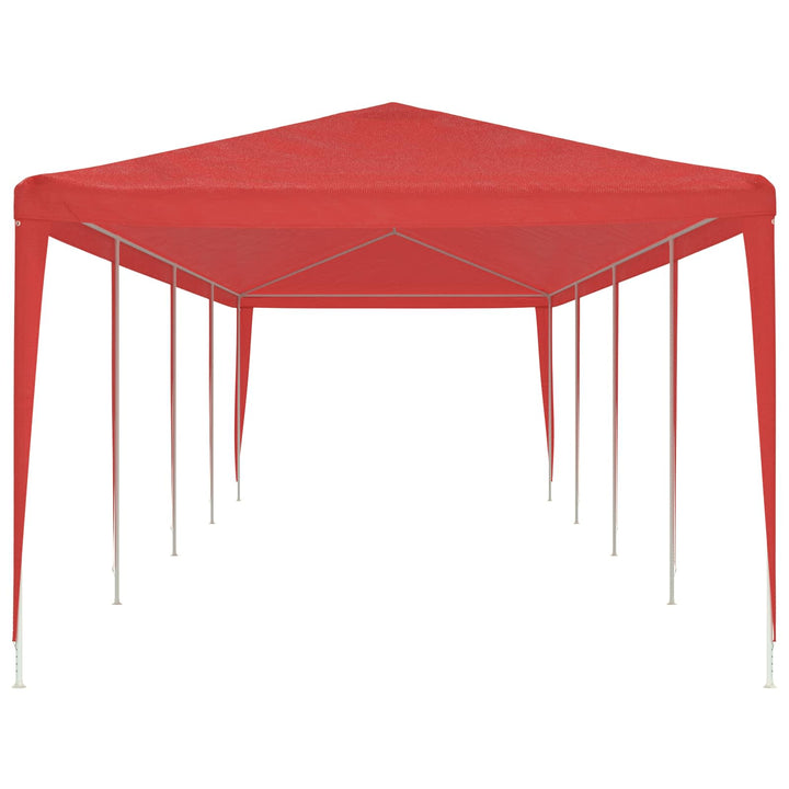 Partytält Röd 1200 X 300 X 255 Cm Pe Och Stål