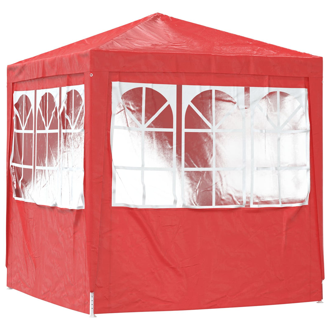 Partytält Röd 200 X 200 X 240 Cm Pe Och Stål