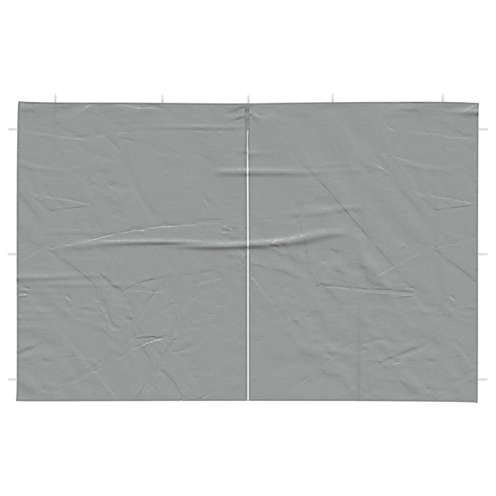 Partytältvägg 2 St 300 X 195 Cm Ljusgrå Pe Och Stål
