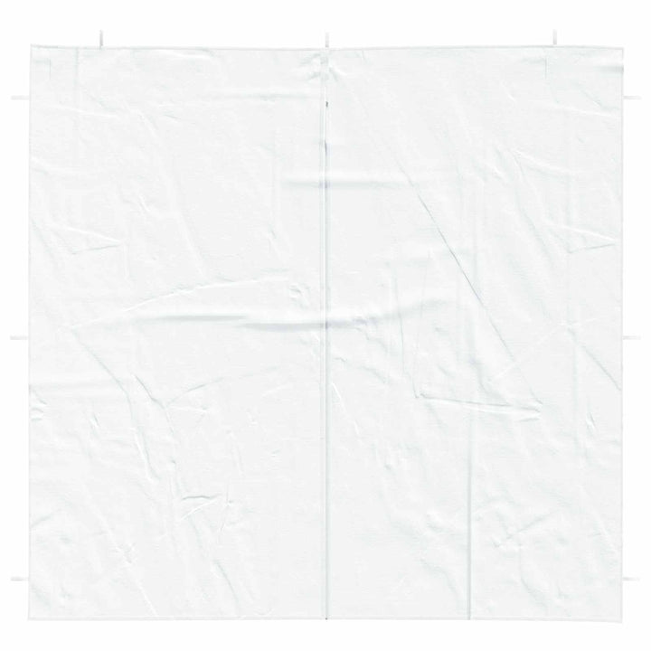 Partytältvägg 2 Pcs Vit 200 X 195 Cm Pe Och Stål
