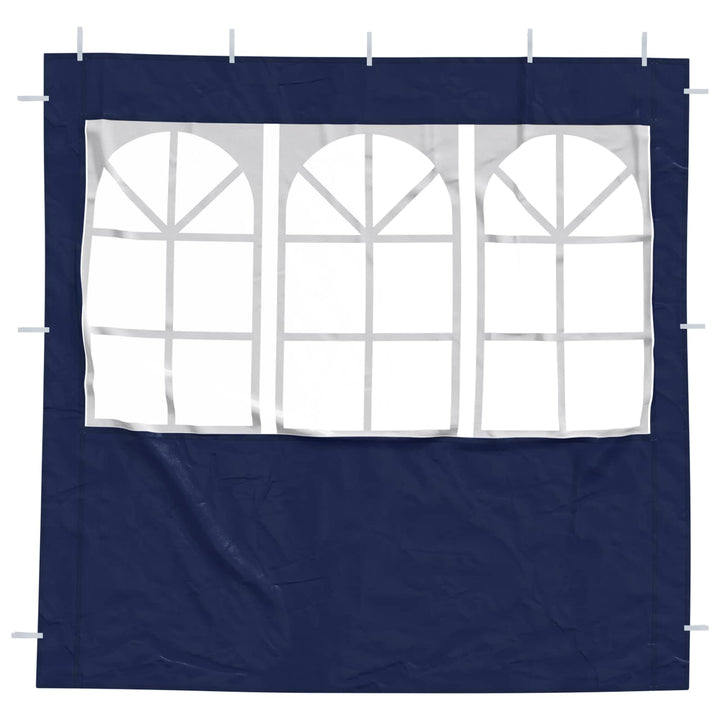 Partytältvägg 2 St 200 X 195 Cm Blå Pe Och Stål