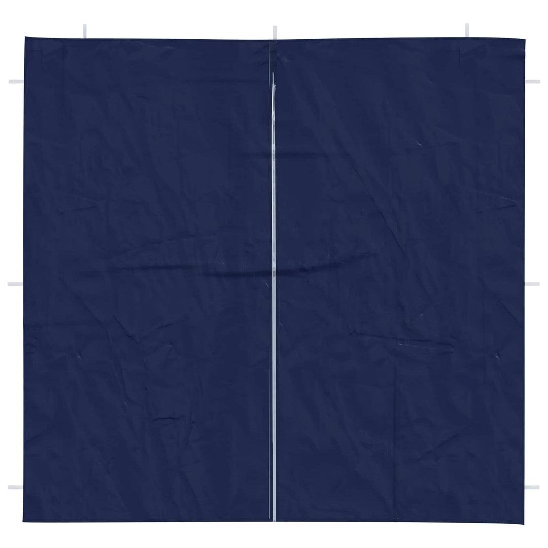 Partytältvägg 2 Pcs Blå 200 X 195 Cm Pe Och Stål
