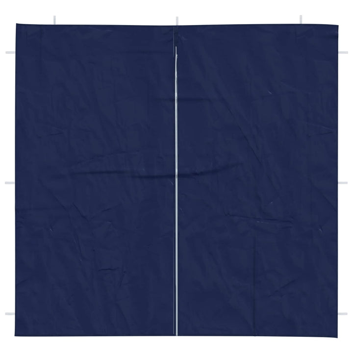 Partytältvägg 2 Pcs Blå 200 X 195 Cm Pe Och Stål