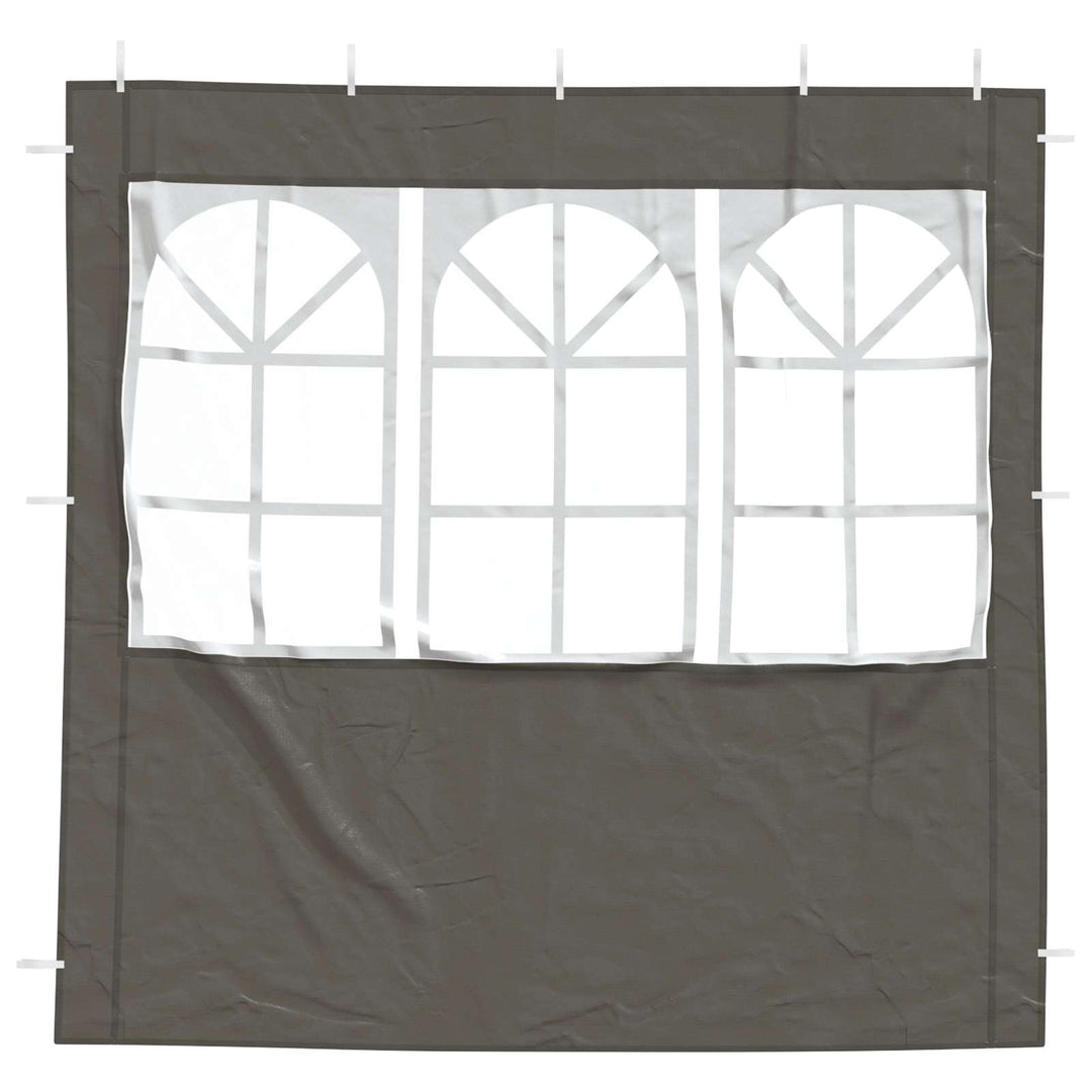 Partytältvägg 2 St 200 X 195 Cm Antracit Pe Och Stål