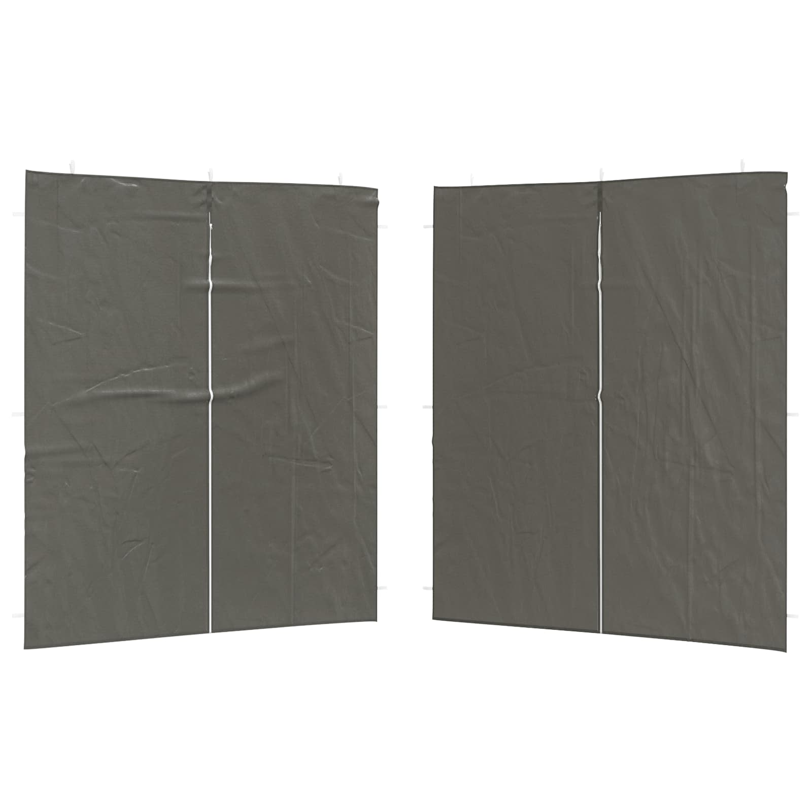 Partytältvägg 2 Pcs Antracit 200 X 195 Cm Pe Och Stål