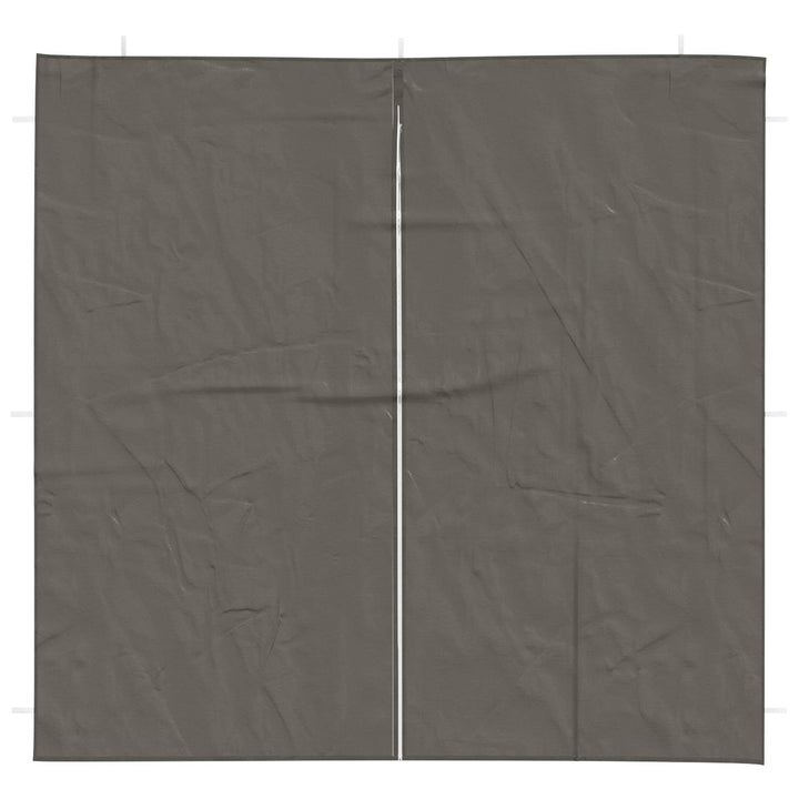 Partytältvägg 2 Pcs Antracit 200 X 195 Cm Pe Och Stål
