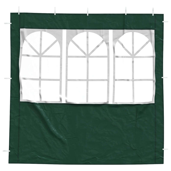 Partytältvägg 2 St 200 X 195 Cm Grön Pe Och Stål