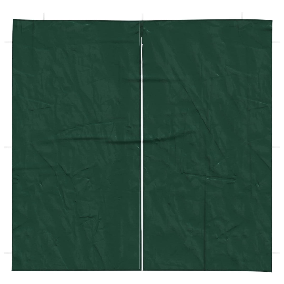 Partytältvägg 2 Pcs Grön 200 X 195 Cm Pe Och Stål