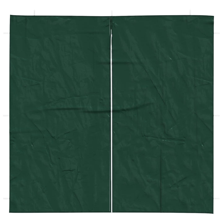 Partytältvägg 2 Pcs Grön 200 X 195 Cm Pe Och Stål