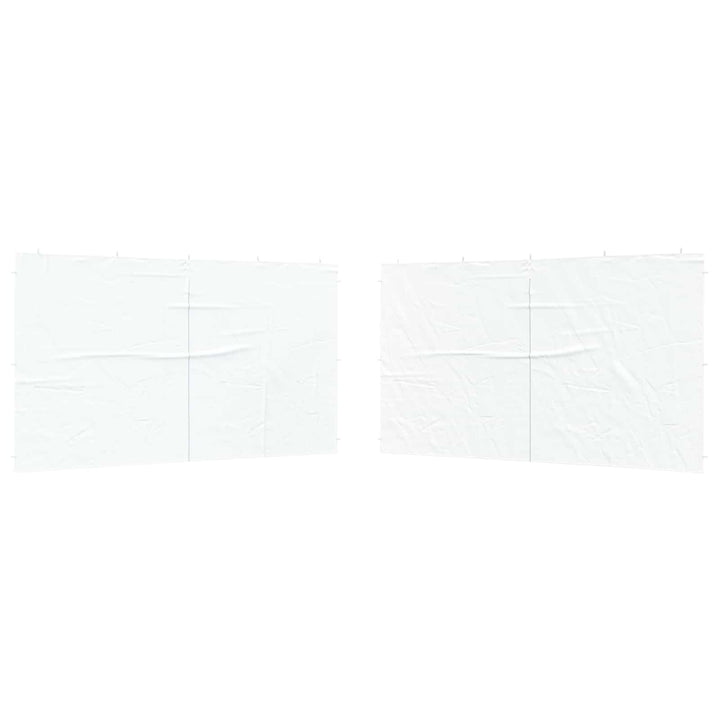 Partytältvägg 2 Pcs Vit 400 X 195 Cm Pe Och Stål