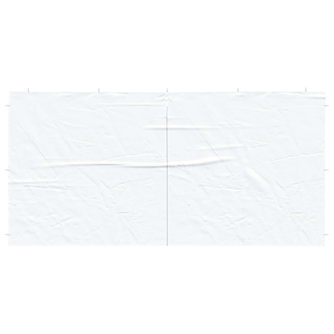 Partytältvägg 2 Pcs Vit 400 X 195 Cm Pe Och Stål