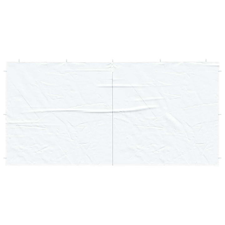 Partytältvägg 2 Pcs Vit 400 X 195 Cm Pe Och Stål