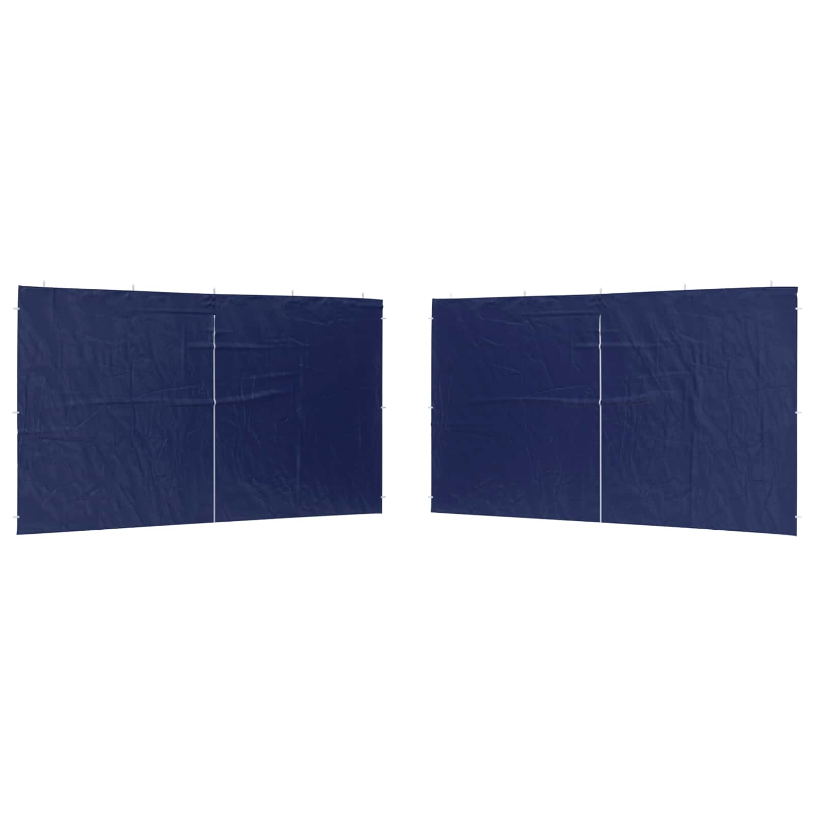 Partytältvägg 2 Pcs Blå 400 X 195 Cm Pe Och Stål