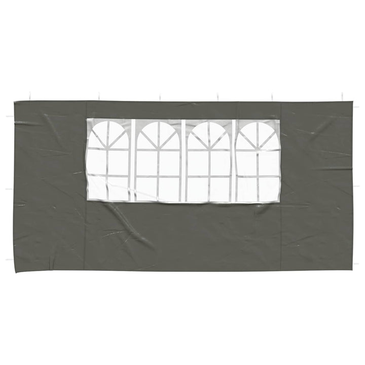 Partytältvägg 2 St 400 X 195 Cm Antracit Pe Och Stål
