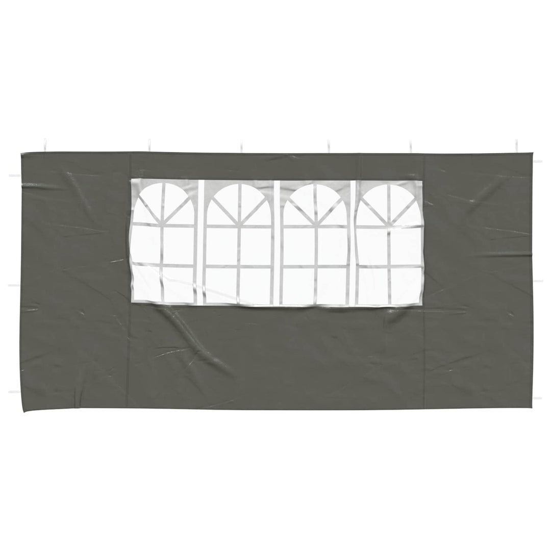 Partytältvägg 2 St 400 X 195 Cm Antracit Pe Och Stål