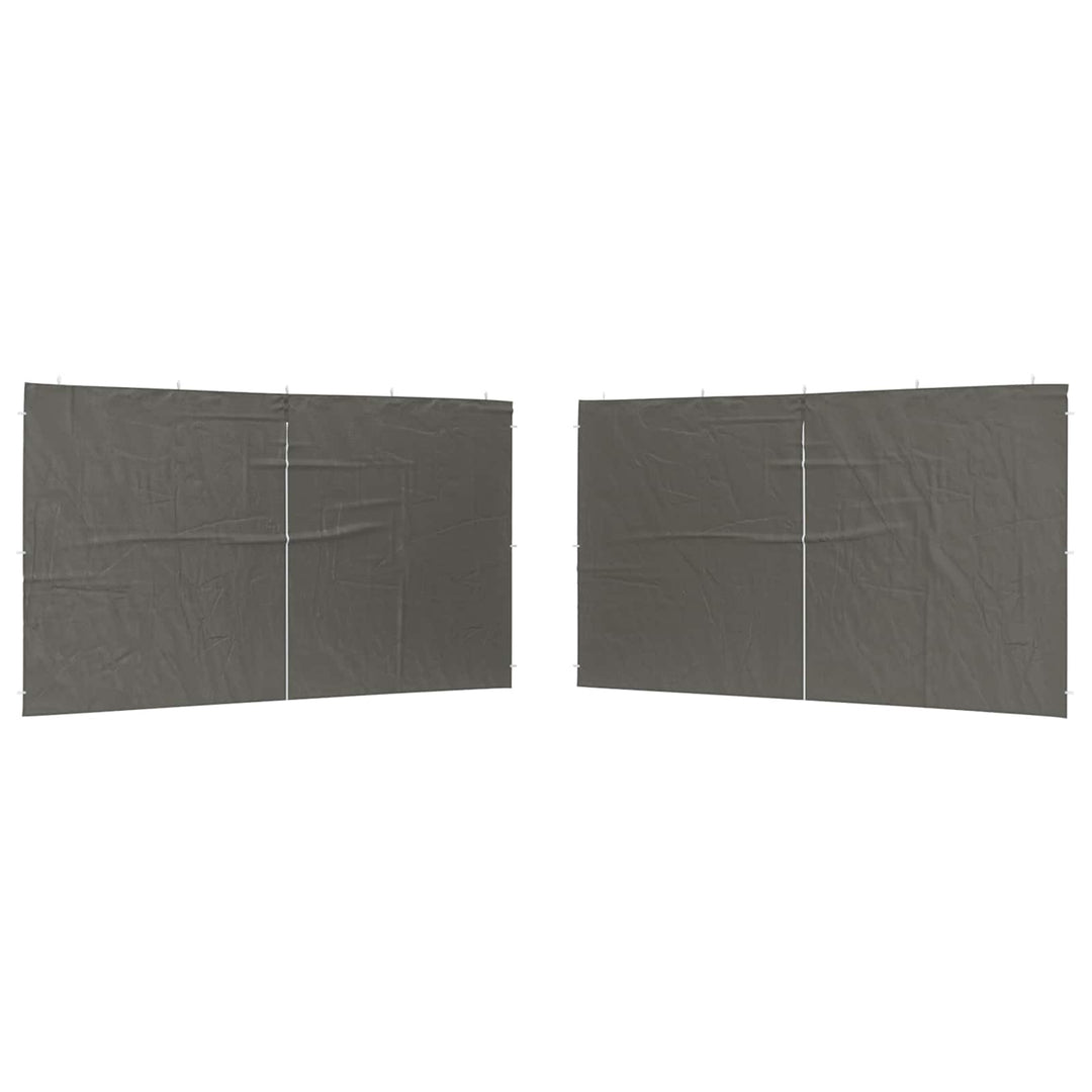 Partytältvägg 2 Pcs Antracit 400 X 195 Cm Pe Och Stål