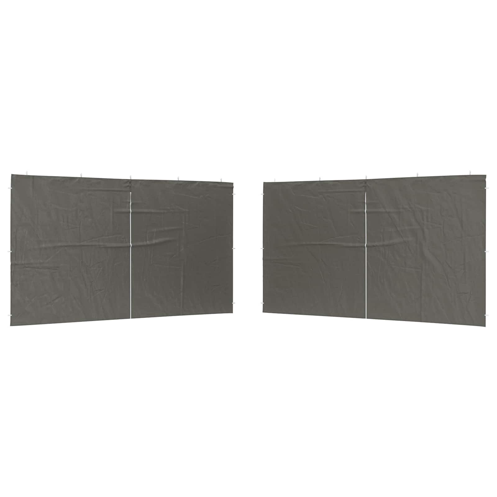 Partytältvägg 2 Pcs Antracit 400 X 195 Cm Pe Och Stål