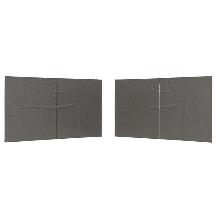 Partytältvägg 2 Pcs Antracit 400 X 195 Cm Pe Och Stål