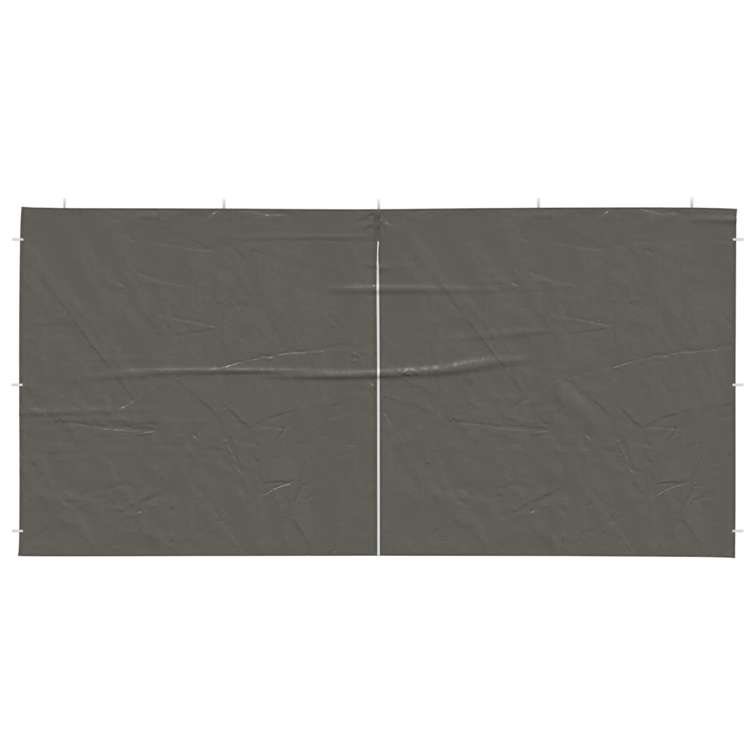Partytältvägg 2 Pcs Antracit 400 X 195 Cm Pe Och Stål