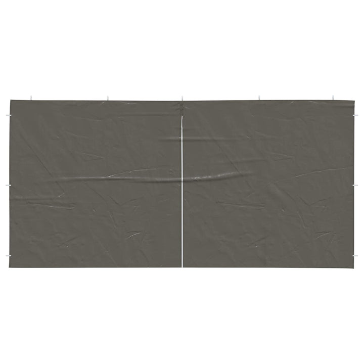 Partytältvägg 2 Pcs Antracit 400 X 195 Cm Pe Och Stål