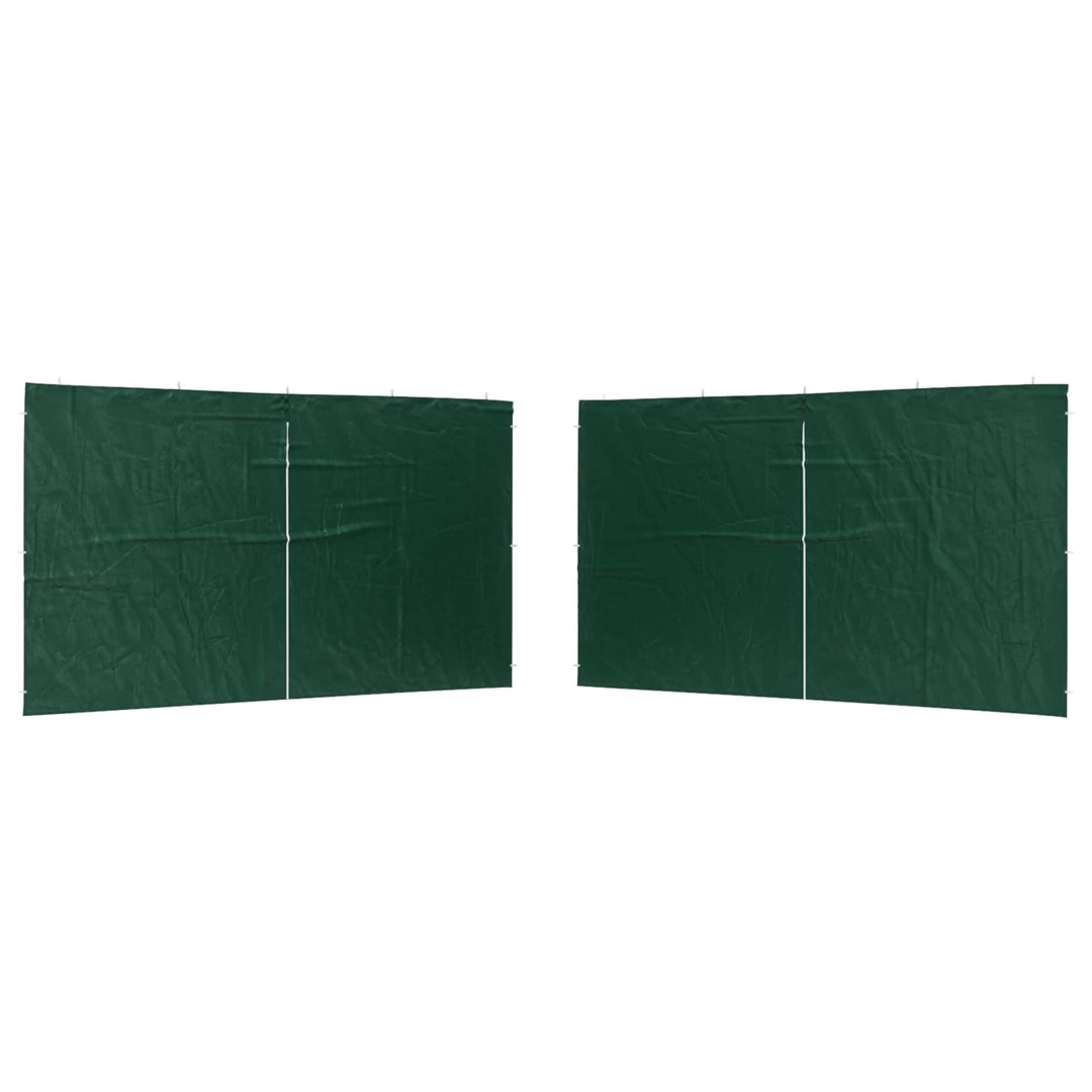 Partytältvägg 2 Pcs Grön 400 X 195 Cm Pe Och Stål