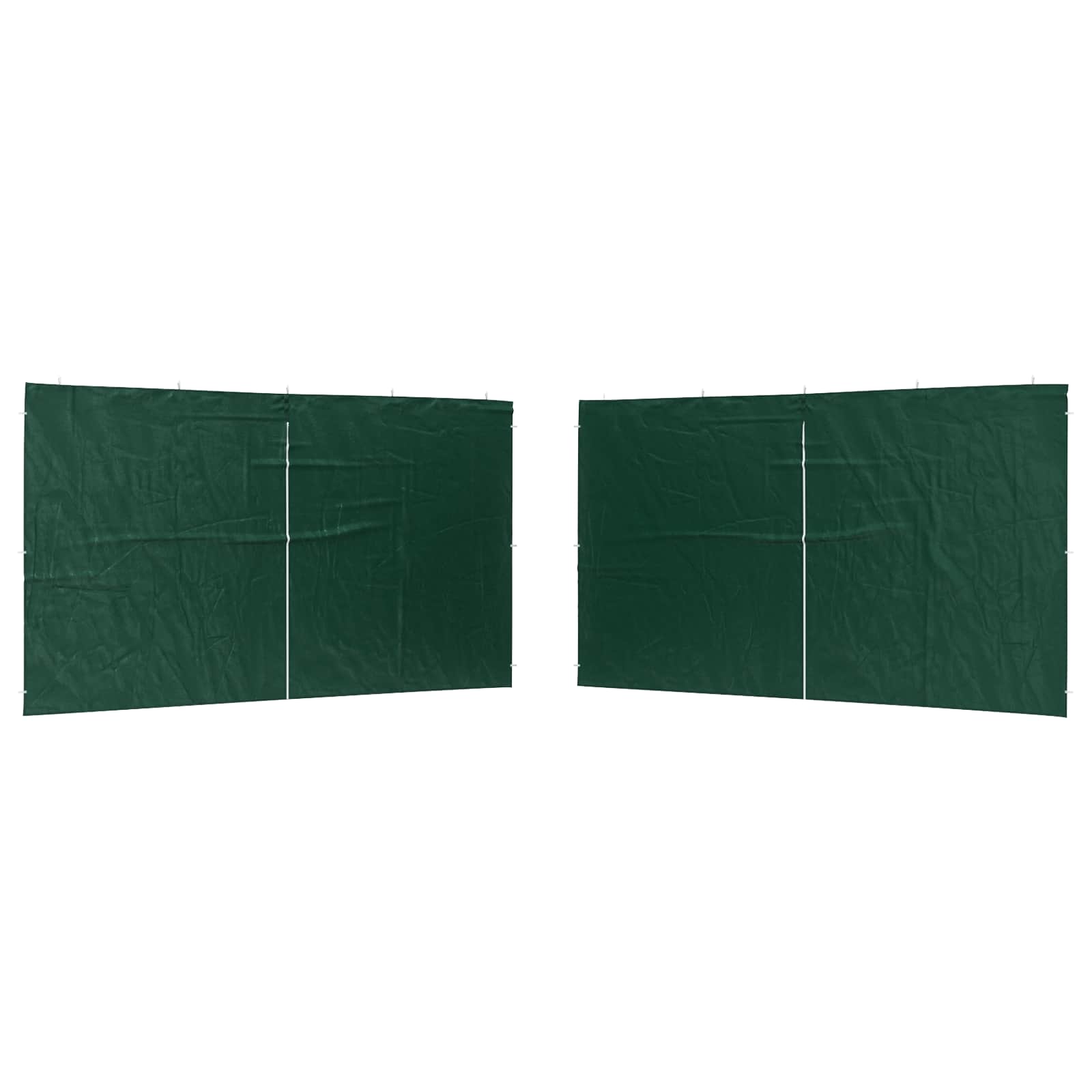 Partytältvägg 2 Pcs Grön 400 X 195 Cm Pe Och Stål