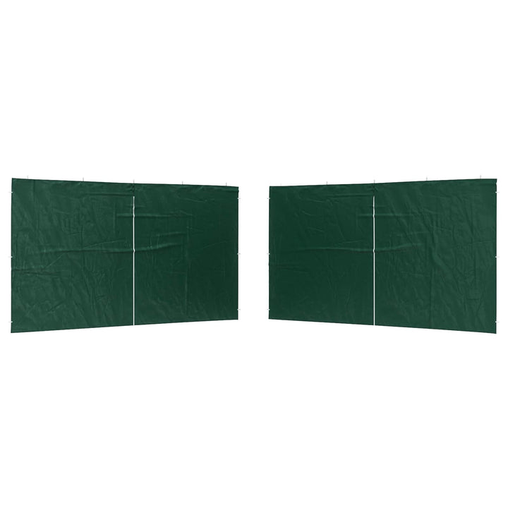 Partytältvägg 2 Pcs Grön 400 X 195 Cm Pe Och Stål