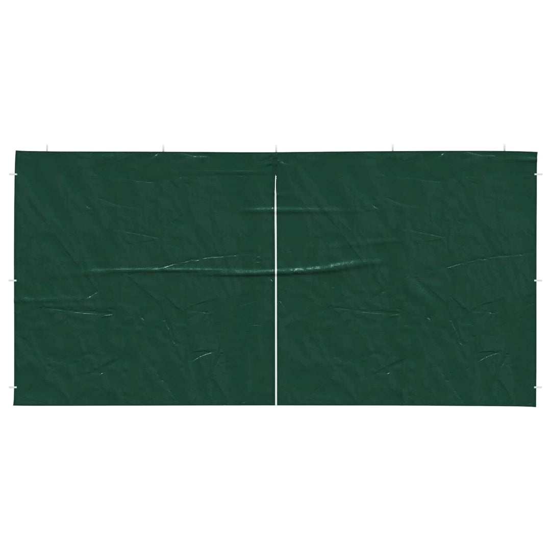 Partytältvägg 2 Pcs Grön 400 X 195 Cm Pe Och Stål