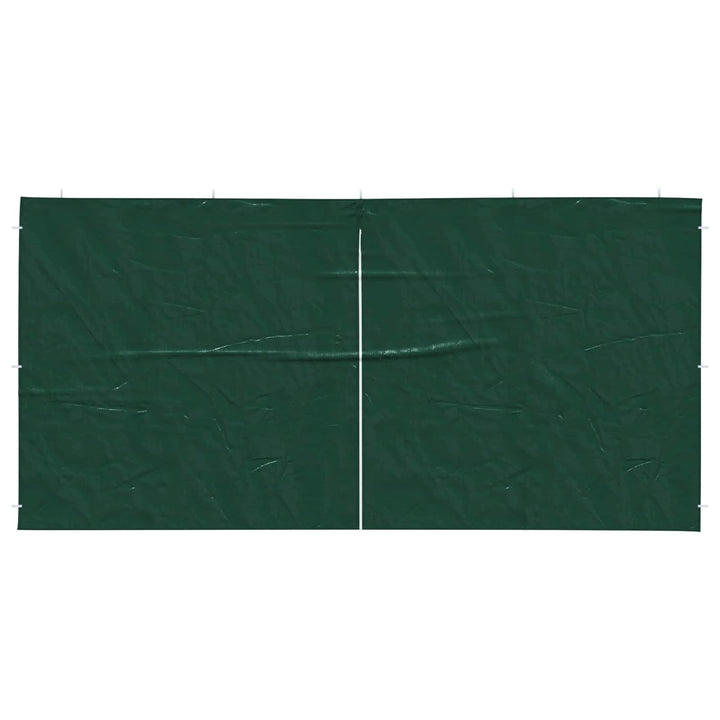 Partytältvägg 2 Pcs Grön 400 X 195 Cm Pe Och Stål