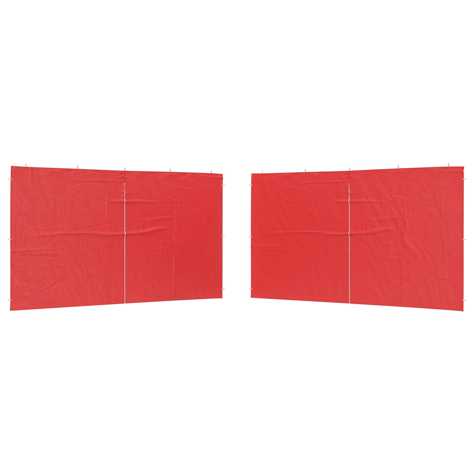 Partytältvägg 2 Pcs Röd 400 X 195 Cm Pe Och Stål