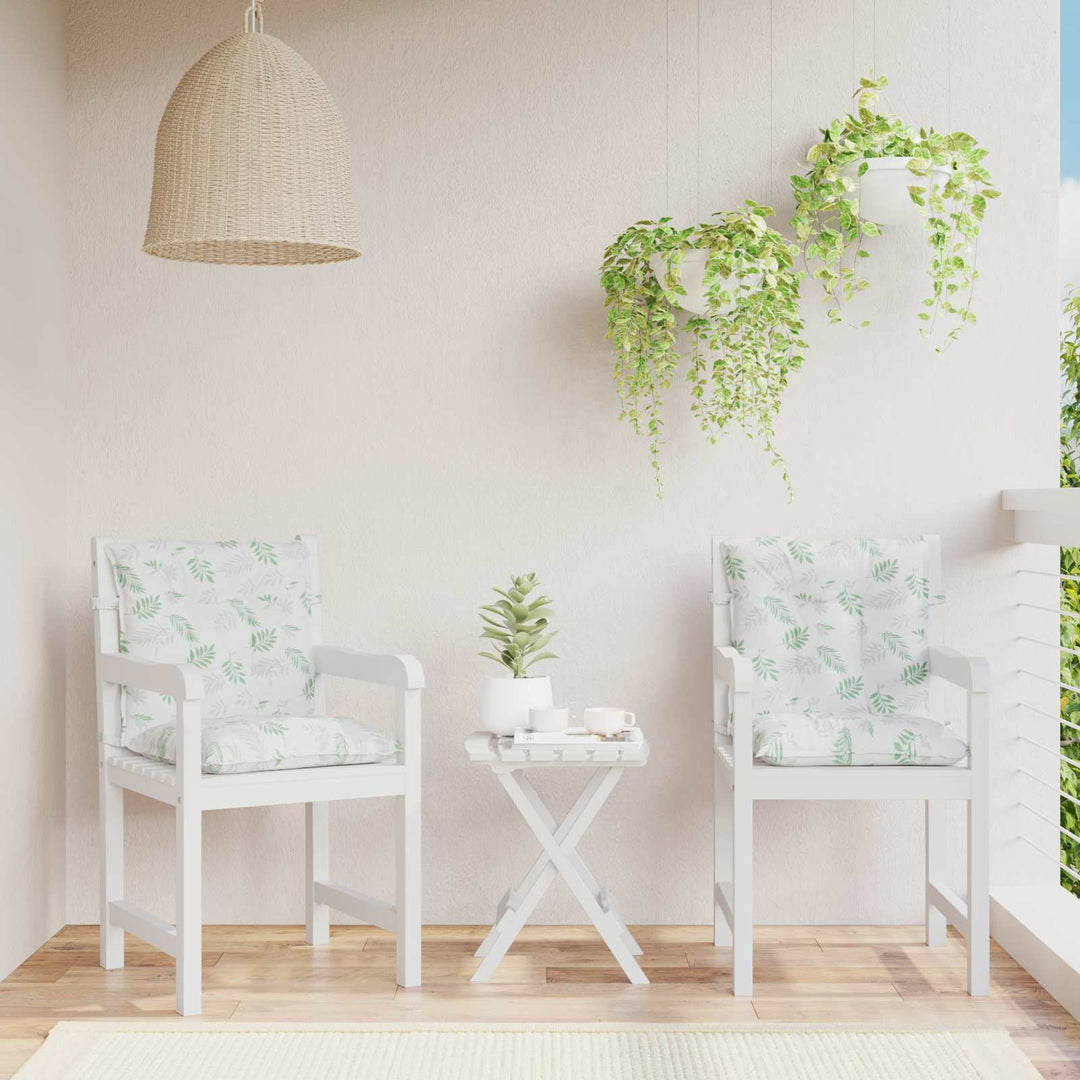 Utomhuskudde 2 Pcs Fint Lövmönster 100 X 50 X 7 Cm Tyg