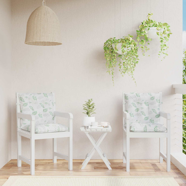 Utomhuskudde 2 Pcs Fint Lövmönster 100 X 50 X 7 Cm Tyg