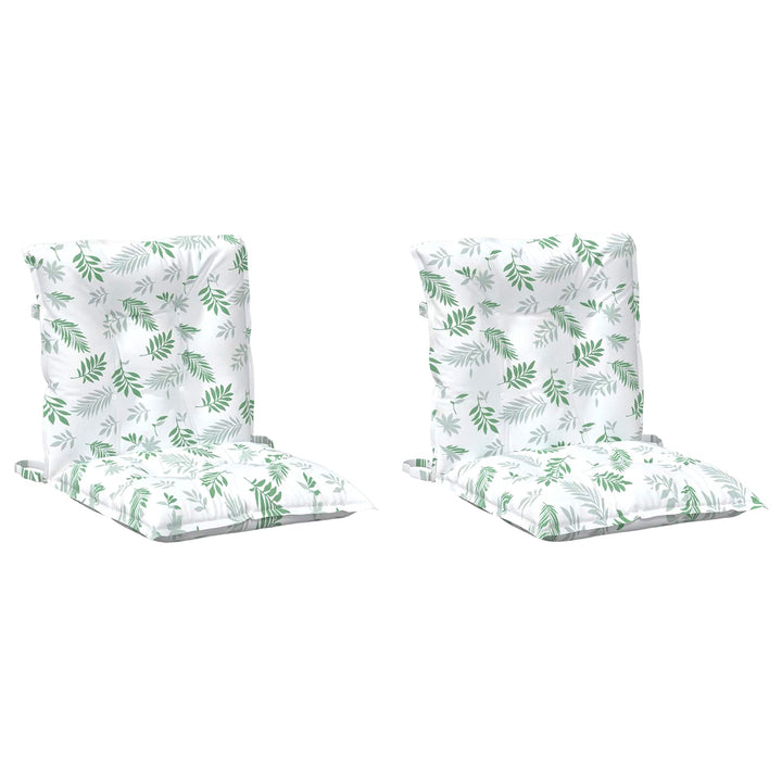 Utomhuskudde 2 Pcs Fint Lövmönster 100 X 50 X 7 Cm Tyg