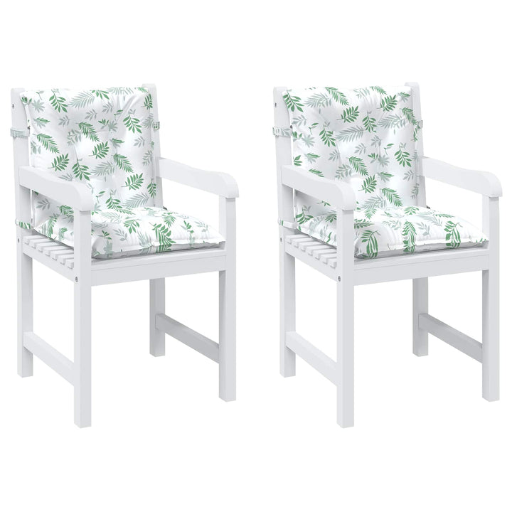 Utomhuskudde 2 Pcs Fint Lövmönster 100 X 50 X 7 Cm Tyg