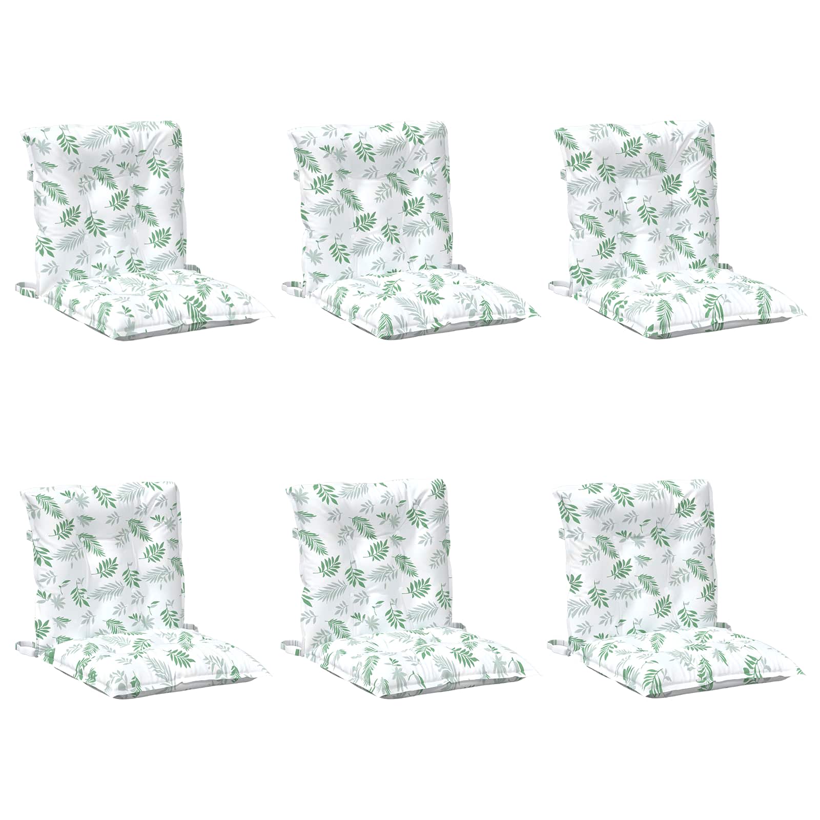 Utomhuskudde 6 Pcs Vit 100 X 50 X 7 Cm Tyg