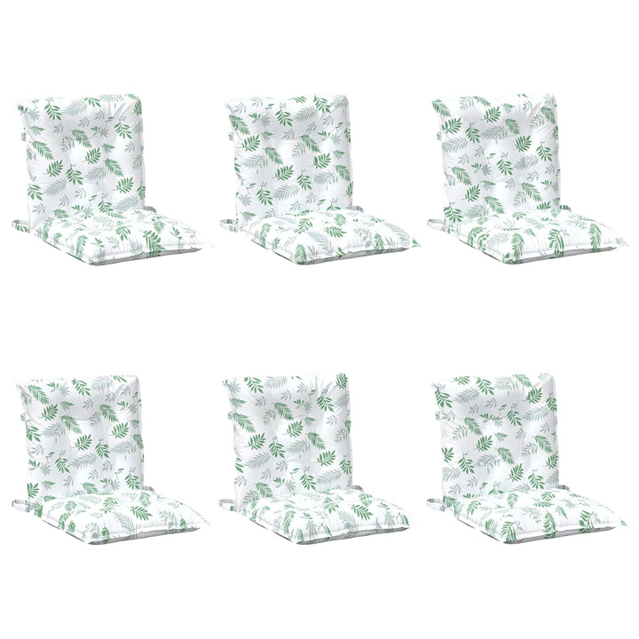 Utomhuskudde 6 Pcs Vit 100 X 50 X 7 Cm Tyg