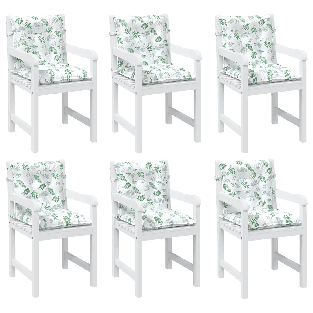 Utomhuskudde 6 Pcs Vit 100 X 50 X 7 Cm Tyg